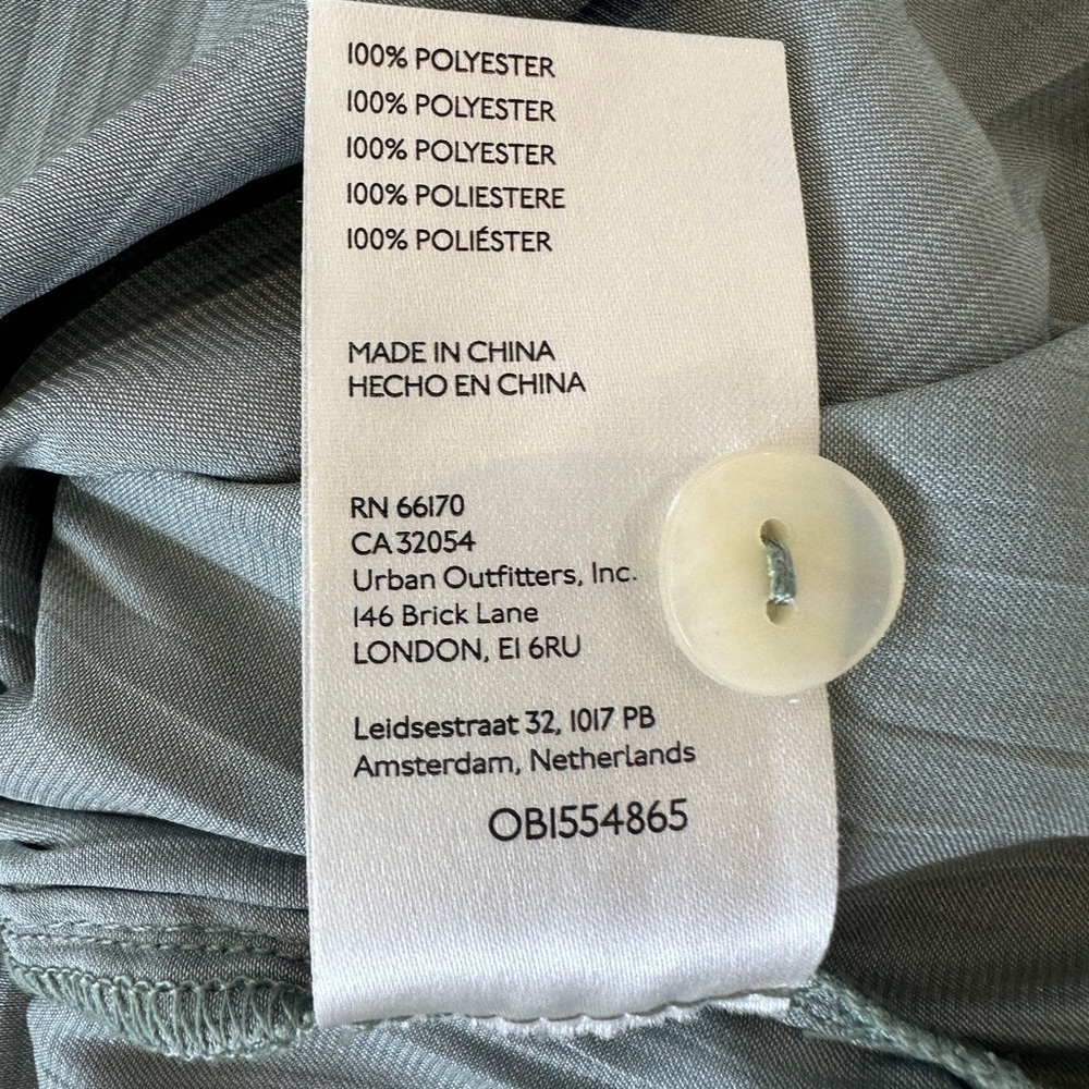 Anthropologie Sage Green Button Down Blouse - Picture 9 of 9